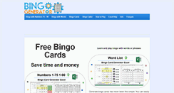 Desktop Screenshot of bingocardgenerator.com