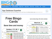 Tablet Screenshot of bingocardgenerator.com